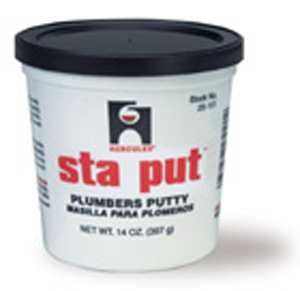 PUTTY, PLUMBERS, HERCULES STA PUT (R), 5 LB PAIL, HERCULES CHEMICAL CO # 25-105