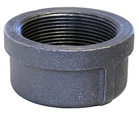CAP, PIPE,  150PSI, MALLEABLE IRON, ASTM A197, BLACK 1124