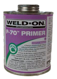 WELD-ON P-70 PRIMER, CLEAR, ALL PVC & CPVC, 1 PINT
