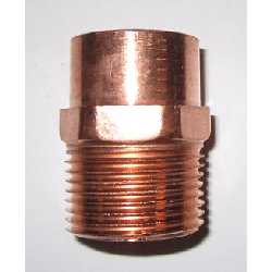 ADAPTER, COPPER, 1 IN,  MNPT X 1 IN,  SOLDER JOINT