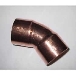 ELBOW, COPPER, 1 1/2 IN., SOLDER JOINT, 45 DEG.