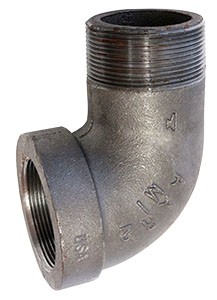 ELBOW, PIPE, STREET, 90 DEG, 300 PSI, MALLEABLE IRON, ASTM A197, BLACK