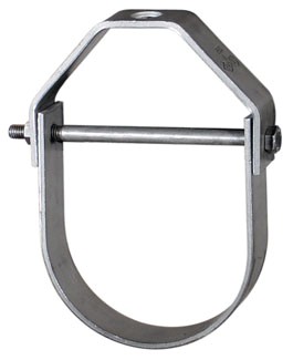HANGER, CLEVIS, 1 IN. PIPE SIZE WITH 3/8 HOLE, PLAIN STEEL