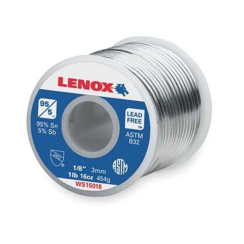 SOLDER/BRAZING, TIN/ANTIMONY SOLDER ALLOY, 1 LB SPOOL, TARACORP IMACO DIA 0.118
