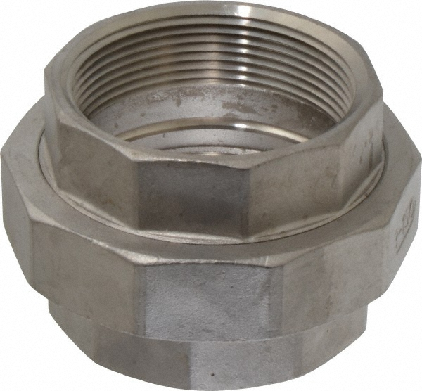 UNION, STAINLESS STEEL, 1/2 IN., 3000 LB., NPT, TYPE F304L, ASTM A182