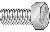 SCREW, CAP, 3/8-16 X 1 IN, HEX HEAD, CS, SAE J429, GR 5, ZINC PLATED, 100/BX
