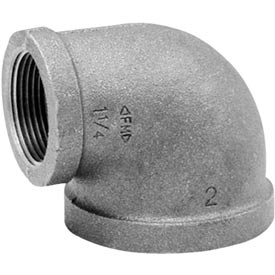 REDUCING ELBOW, 1 IN X 1/2 IN NPT, 300 PSI, MALLEABLE IRON, ASTM A197
