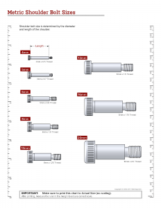 Eagle Rock Specialties | Metric Shoulder Bolt Sizes